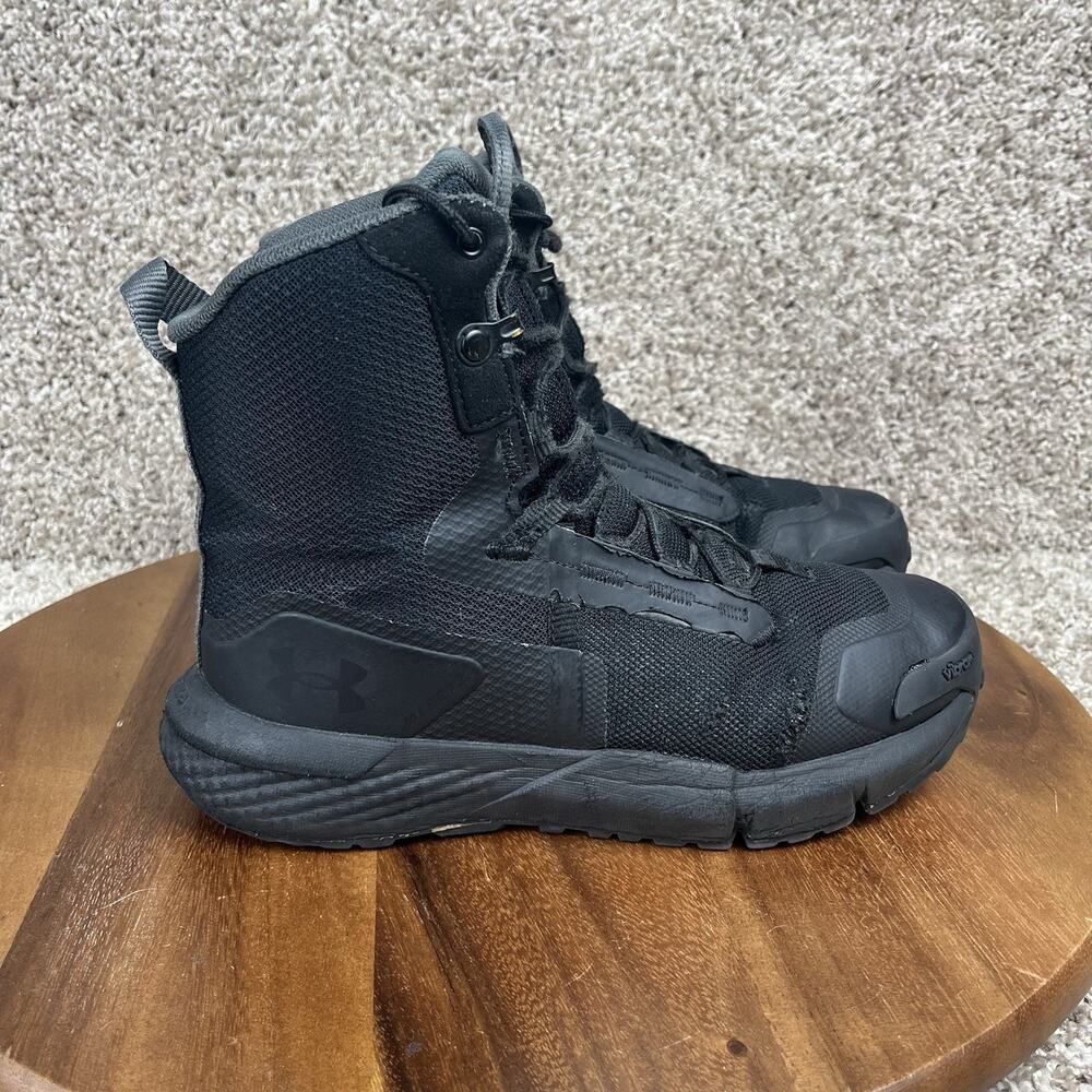 Under Armour Charged Valsetz Men’s Size 6.5 Zip Boots Tactical Black Shoes READ